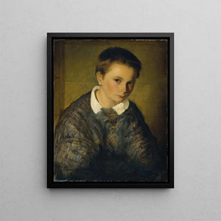 Portret chłopca - Eduard Kurzbauer — oprawiony obraz na ścianie