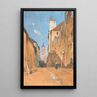 Eduard Zetsche - Road in Stein upon Danube.webp