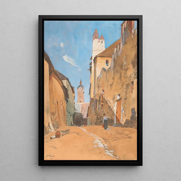 Eduard Zetsche - Road in Stein upon Danube.webp