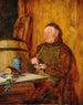 Stillvergünt Un mnich z pudełkiem na tytoń - Eduard von Grützner — widok dzieła