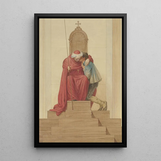 Eduard von Steinle - Ein Cardinal Penitenziario maggiore in der heiligen Woche zu St Peter in Rom.webp