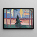 pejzażu plażowego z drzewami i łodziami - Edvard Munch — oprawiony obraz na ścianie