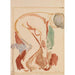 Kobiecy profil pochylony do przodu - Edvard Munch — widok dzieła