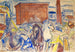Zespół koni na placu budowy - Edvard Munch — widok dzieła