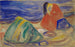Melancholia, kobieta płacząca na plaży - Edvard Munch — widok dzieła