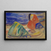 Melancholia, kobieta płacząca na plaży - Edvard Munch — oprawiony obraz na ścianie
