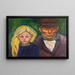 Stary rybak i jego córka - Edvard Munch — oprawiony obraz na ścianie