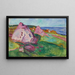 Czerwone skały w Åsgårdstrand - Edvard Munch — oprawiony obraz na ścianie