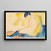 Kobieta naga siedząca w pończochach niebieskich - Edvard Munch — oprawiony obraz na ścianie