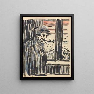 Figura stojąca - Edvard Munch — oprawiony obraz na ścianie