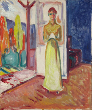 Kobieta stojąca w wnęce drzwi - Edvard Munch — widok dzieła