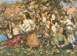 Edward Atkinson Hornel - A springTime Rondeley.webp