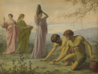 Izraelici zbierający mannę - Edward Clifford — widok dzieła