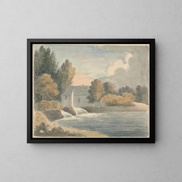 Le moulin de Bathampton - Edward Francis Burney — oprawiony obraz na ścianie
