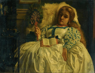 Le éventail de paon - Edward John Poynter — widok dzieła