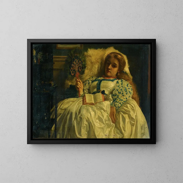 Le éventail de paon - Edward John Poynter — oprawiony obraz na ścianie