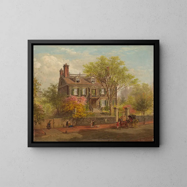 La maison John Hancock - Edward Lamson Henry — oprawiony obraz na ścianie