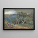 Widok z dalekiej Corfou z Viros - Edward Lear — oprawiony obraz na ścianie