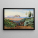Palerme na Sycylii z górą Pellegrino - Edward Lear — oprawiony obraz na ścianie