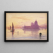 Santa Maria della Salute, Wenecja o zachodzie słońca - Edward Lear — oprawiony obraz na ścianie
