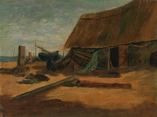 Cabanes de pêche - Edward Mitchell Bannister — widok dzieła