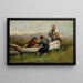 Osoby przy łodzi - Edward Mitchell Bannister — oprawiony obraz na ścianie
