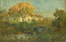 L'abreuvoir homme dans une charrette avec des bœufs à l'abreuvoir - Edward Mitchell Bannister — widok dzieła