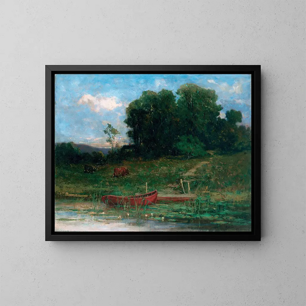 L'atterrissage à la ferme - Edward Mitchell Bannister — oprawiony obraz na ścianie