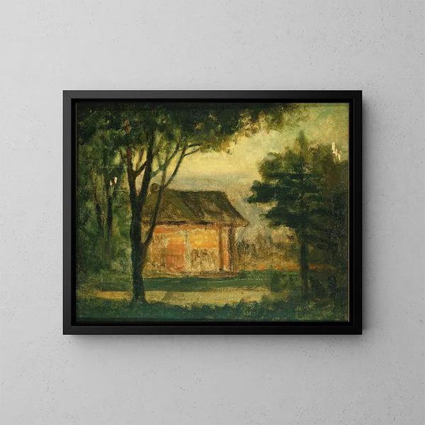 La vieille maison familiale - Edward Mitchell Bannister — oprawiony obraz na ścianie