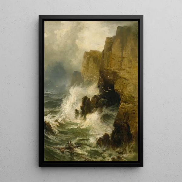 Reprodukcja obrazu Klify podczas burzy - Edward Moran