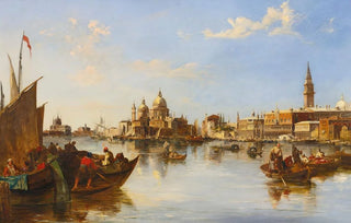 Edward Pritchett - Gondolas And Fishing Boats At The Mouth Of The Grand Canal Venice.webp