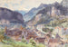 Widok na miasto Feldkirch w Vorarlbergu - Edward Theodore Compton — widok dzieła