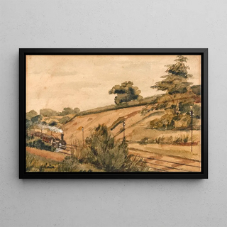 Edward W Fitch - Landscape with train.webp