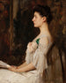 Portret Edith Wayne, kobiety siedzącej w profilu - Edward Wilbur Dean Hamilton — widok dzieła