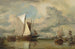 Spokojny obraz na Zuiderzee, przystań rybacka na Zuiderzee - Edward William Cooke — widok dzieła