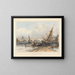 Nowy London Bridge od Billingsgate - Edward William Cooke — oprawiony obraz na ścianie