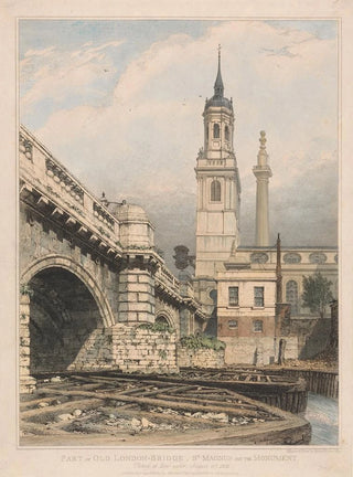 Edward William Cooke - Part of Old London Bridge St Magnus and the Monument.webp