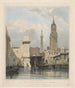 Marches du New London Bridge, St Magnus the Monument et une partie du Old Bridge - Edward William Cooke — widok dzieła