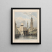 Marches du New London Bridge, St Magnus the Monument et une partie du Old Bridge - Edward William Cooke — oprawiony obraz na ścianie