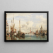 Trabaccoli transportujący drewno, San Giorgio Maggiore i Dzwonnica w oddali - Edward William Cooke — oprawiony obraz na ścianie