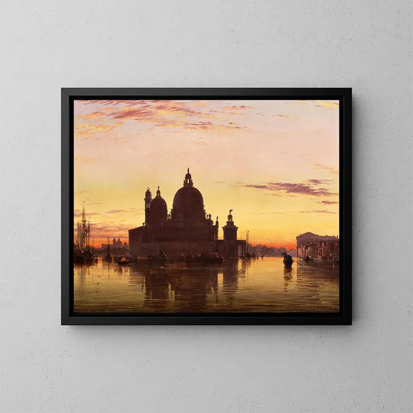 Wenecja, Santa Maria della Salute o zachodzie słońca - Edward William Cooke — oprawiony obraz na ścianie