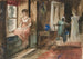 Szkic postaci w wnętrzu - Edwin Austin Abbey — widok dzieła
