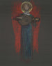 Anioł z instrumentem muzycznym - Edwin Austin Abbey — widok dzieła
