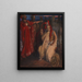 Troilus i Kressida przed namiotem Agamemona Kressida i jej wujek - Edwin Austin Abbey — oprawiony obraz na ścianie