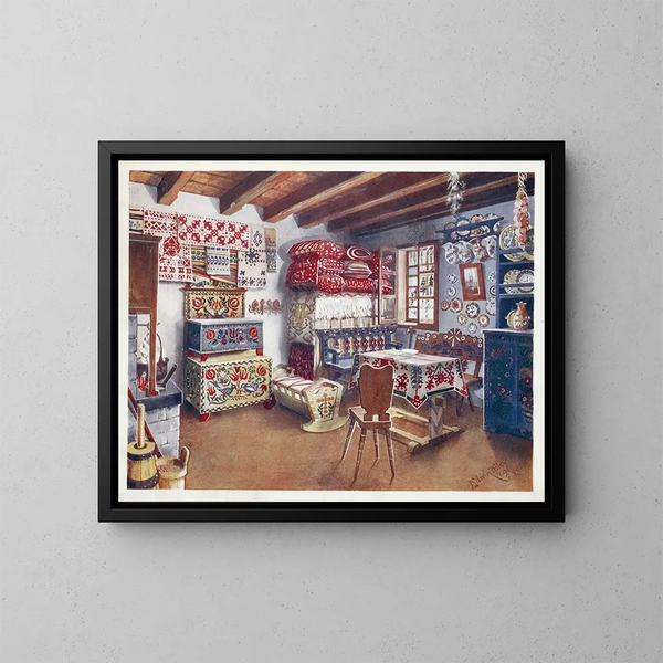 Mobilier paysan austro-hongrois - Edwin Foley — oprawiony obraz na ścianie
