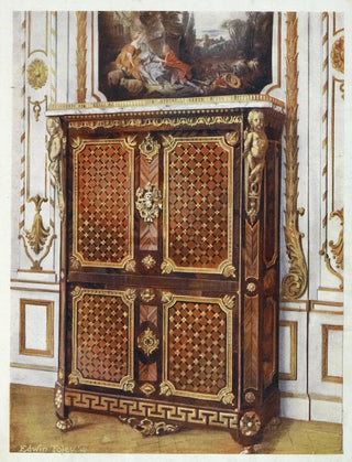 Edwin Foley - Upright secrtaire in parqueterie of various woods with ormolumounted rosettes etc.webp