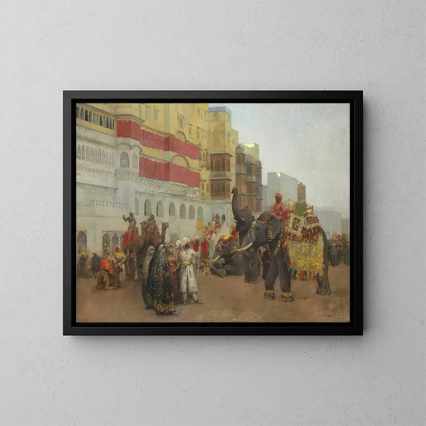 Jednodniowa uroczystość w Bekanir, Beludżystan - Edwin Lord Weeks — oprawiony obraz na ścianie
