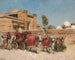 Uroczystość zaślubin przed pałacem w Radżastanie - Edwin Lord Weeks — widok dzieła