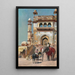 Przed wielką meczet Jami Masjid, Mathura, Indie - Edwin Lord Weeks — oprawiony obraz na ścianie