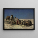 wielbłądów w pobliżu cysterny - Edwin Lord Weeks — oprawiony obraz na ścianie
